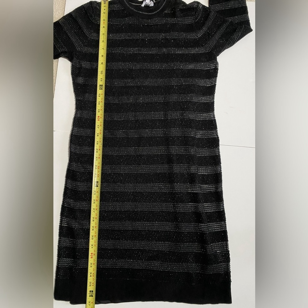 525 America | Sweater Dress | Black & Shimmer | Women’s Large - Picture 8 of 9